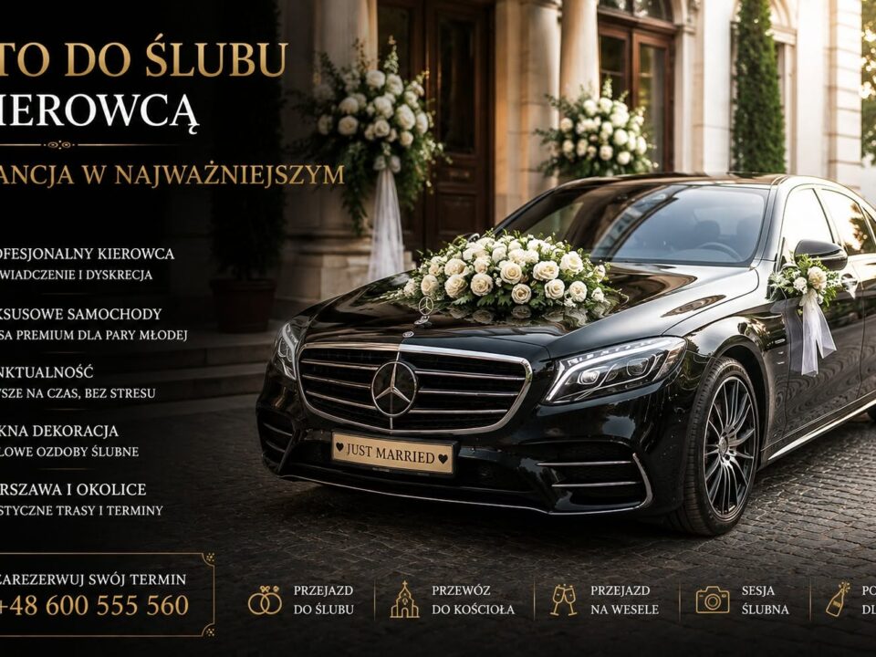 Auto do ślubu z kierowcą – elegancki transport w wyjątkowym dniu