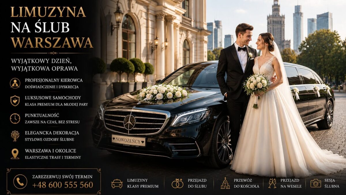 Limuzyna na ślub Warszawa – elegancki samochód na wyjątkową uroczystość