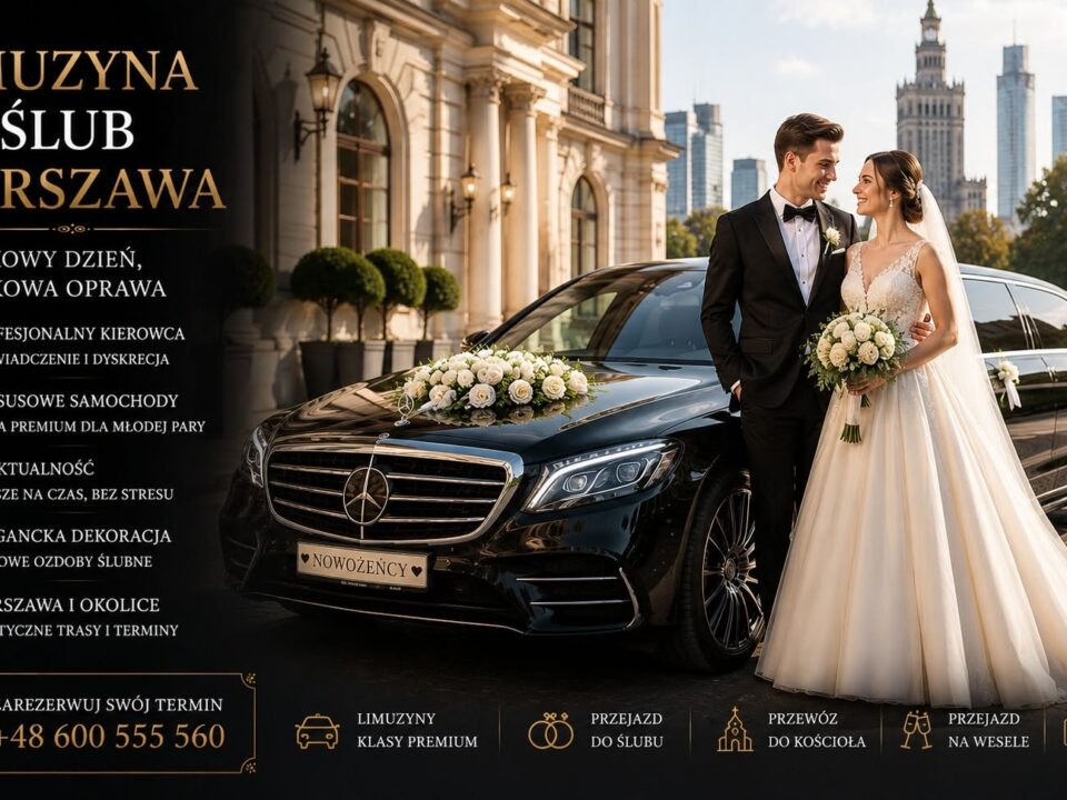 Limuzyna na ślub Warszawa – elegancki samochód na wyjątkową uroczystość