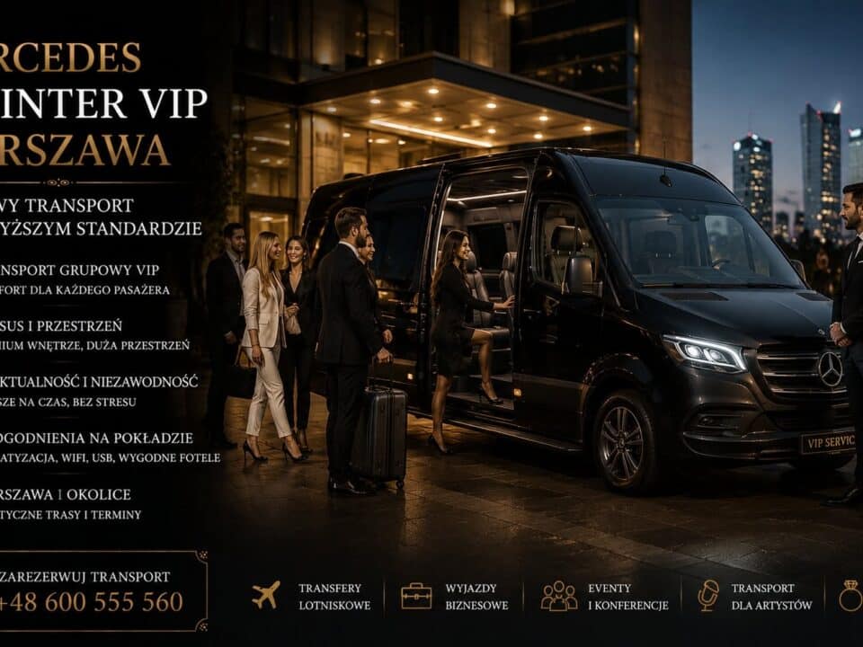 Mercedes Sprinter VIP Warszawa – komfortowy transport grupowy na najwyższym poziomie