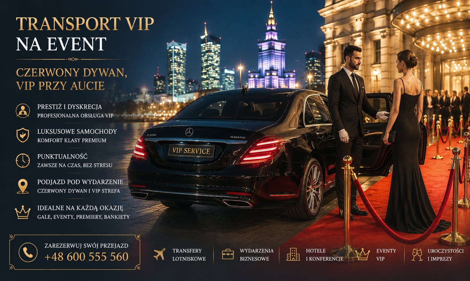 Transport VIP na event