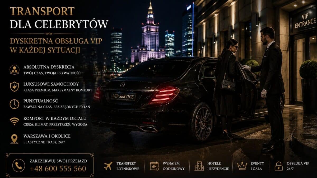 Transport dla celebrytów – dyskretna obsługa VIP w Warszawie