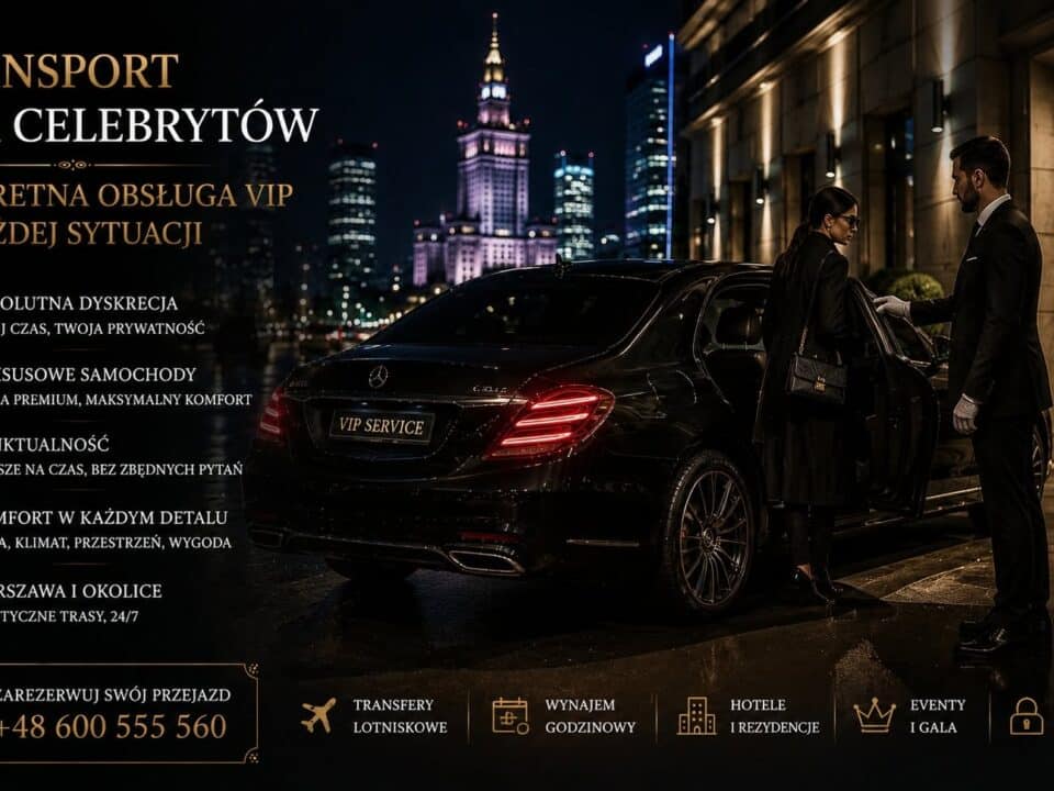 Transport dla celebrytów – dyskretna obsługa VIP w Warszawie