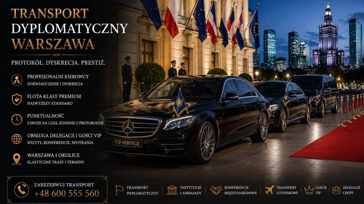 Transport dyplomatyczny Warszawa – dyskretna i profesjonalna obsługa z kierowcą